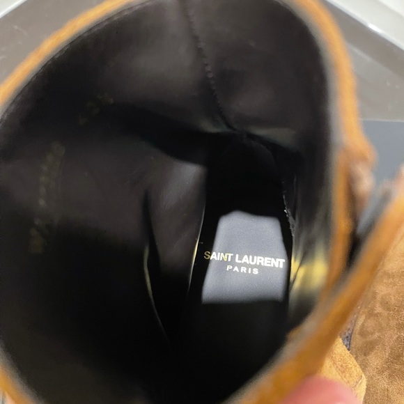 XX SOLD XX Saint Laurent Lukas Suede studded boots - Picture 8 of 8